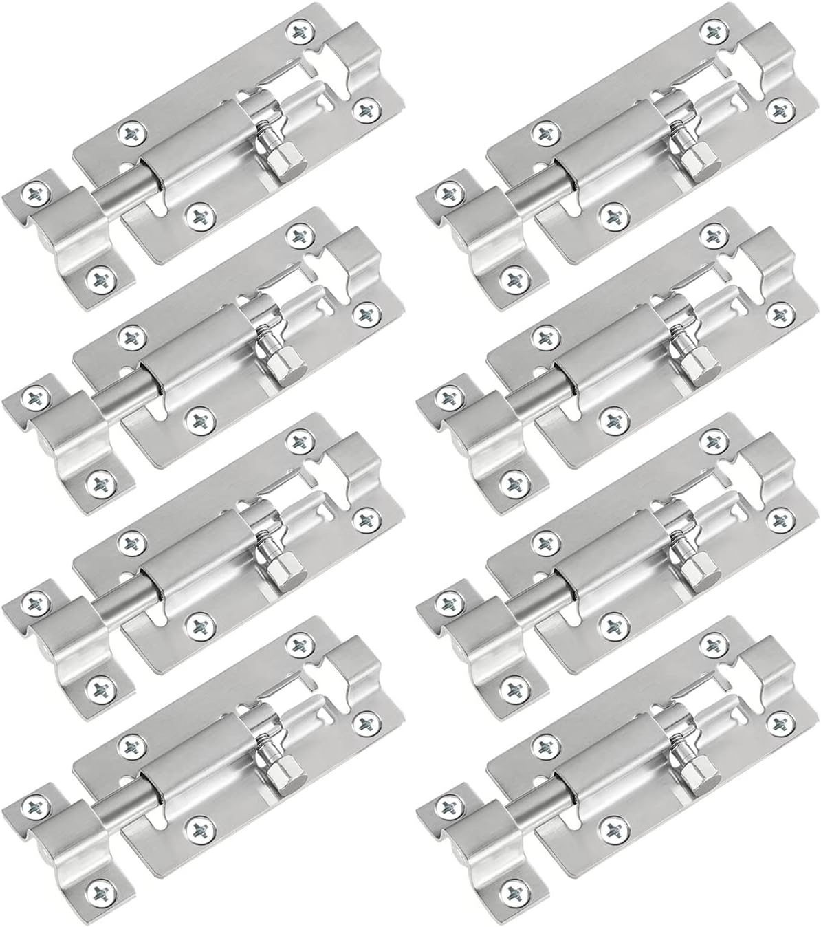 Door Bolts Chrome Stylish Security Multiple packs 3-Inch & 4-Inch