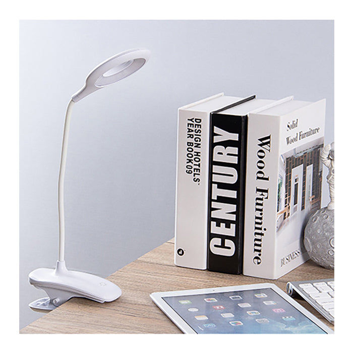 Rechargeable LED Reading Light Desk Lamp with Eye Protection & 1800mAh Battery
