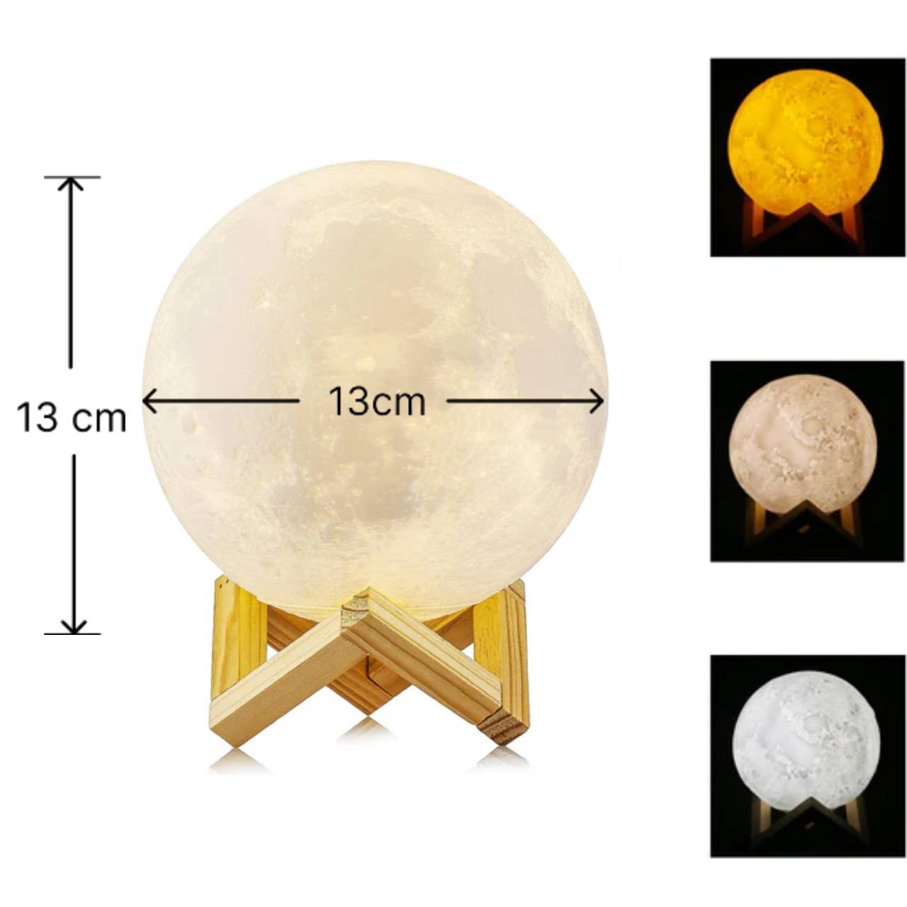 DOMIRA Moon Lamp | 16 Colors RGB | Rechargeable Touch & Remote Control