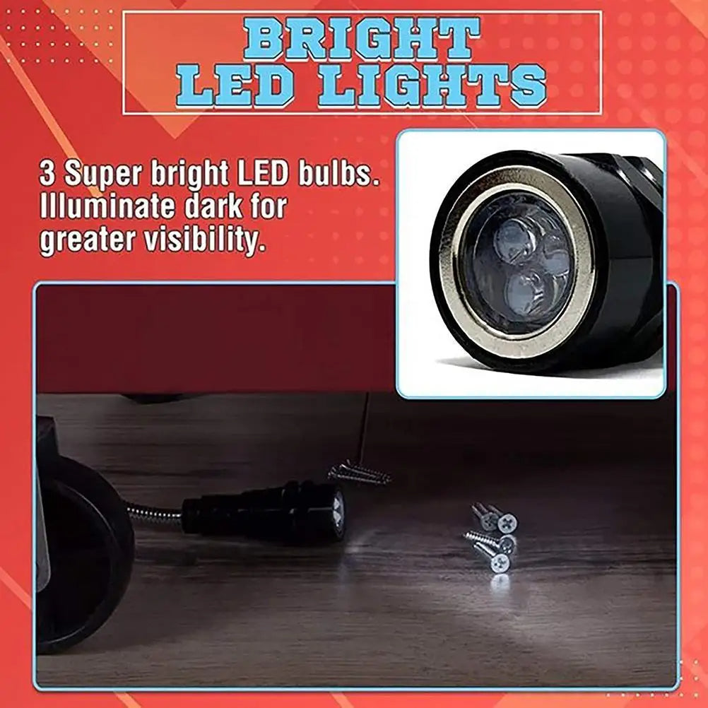 LED Telescoping Flashlight with Magnetic Pickup Tool & Flexible Head
