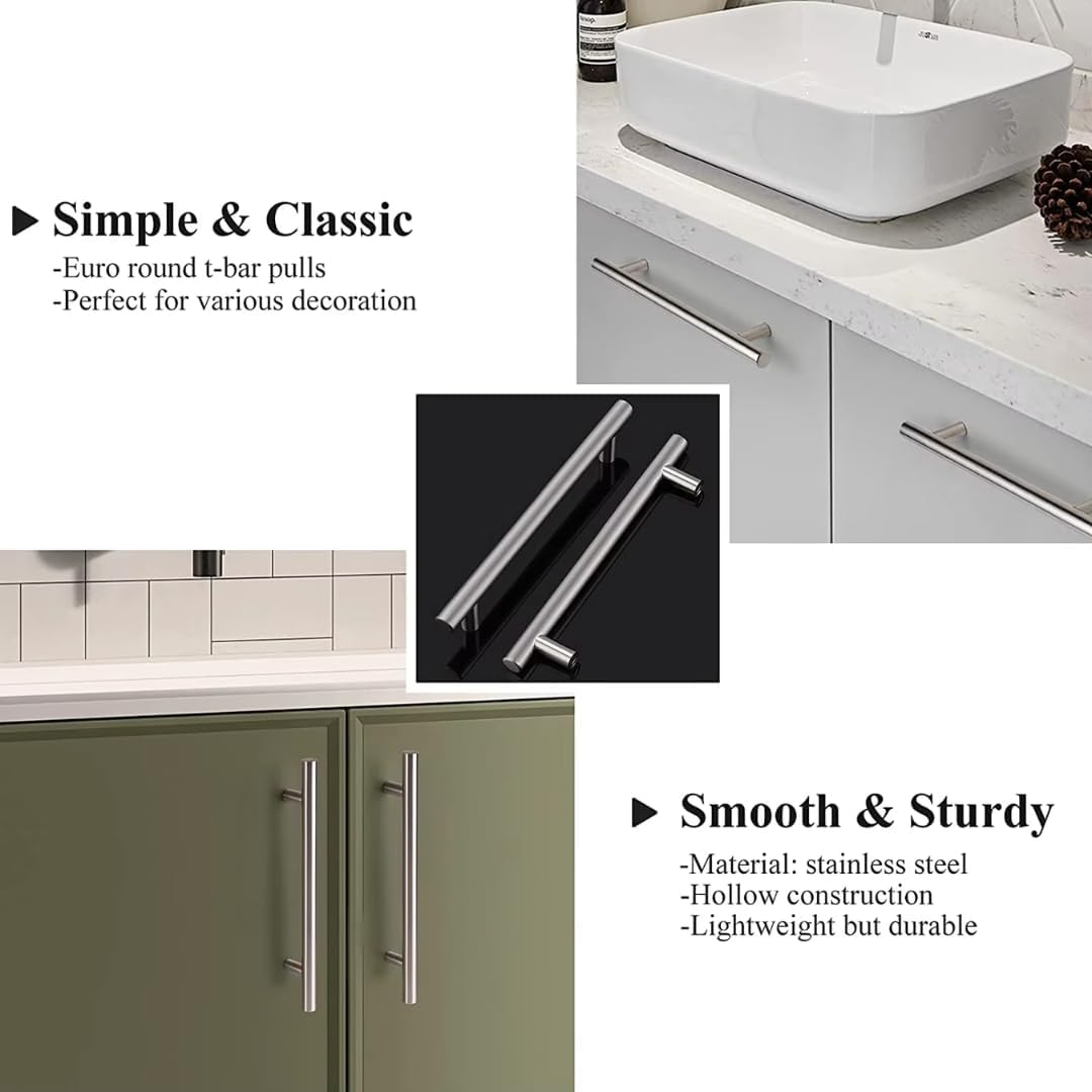 Premium Chrome Wardrobe Handles 160mm for Kitchen, Drawers