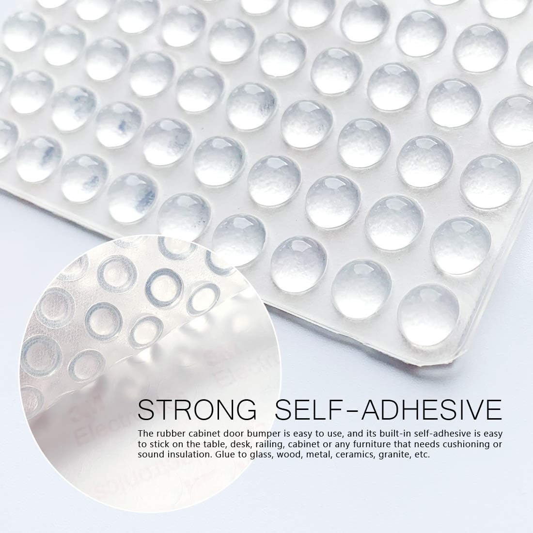 Strong Self-Adhesive Clear Door Stopper with Dots – Extra Grip and Protection
