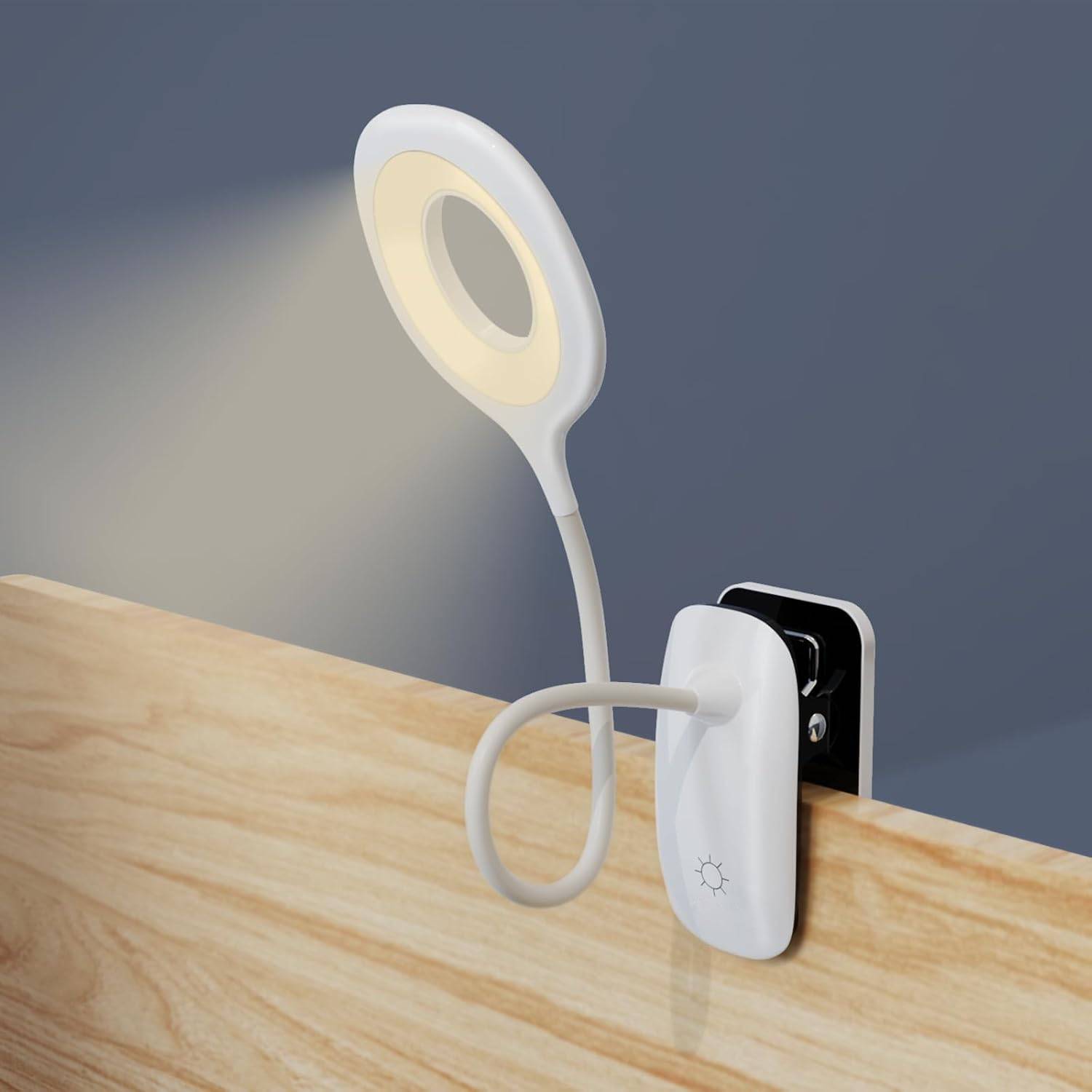 Rechargeable LED Reading Light Desk Lamp with Eye Protection & 1800mAh Battery
