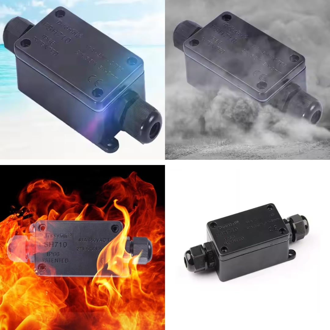 Electrical Waterproof Junction Box For Cable Connector 3 Way / 2 Way