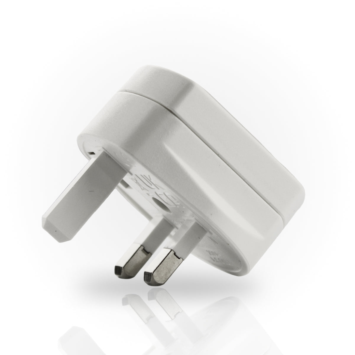 UK 2-Pin to 3-Pin Toothbrush Adapter for Travel Charging – White