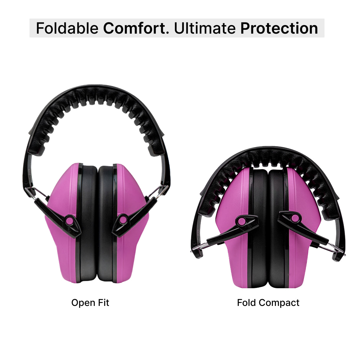 Kids Noise-Cancelling Earmuffs -Pink– Adjustable, Comfortable & Soundproof