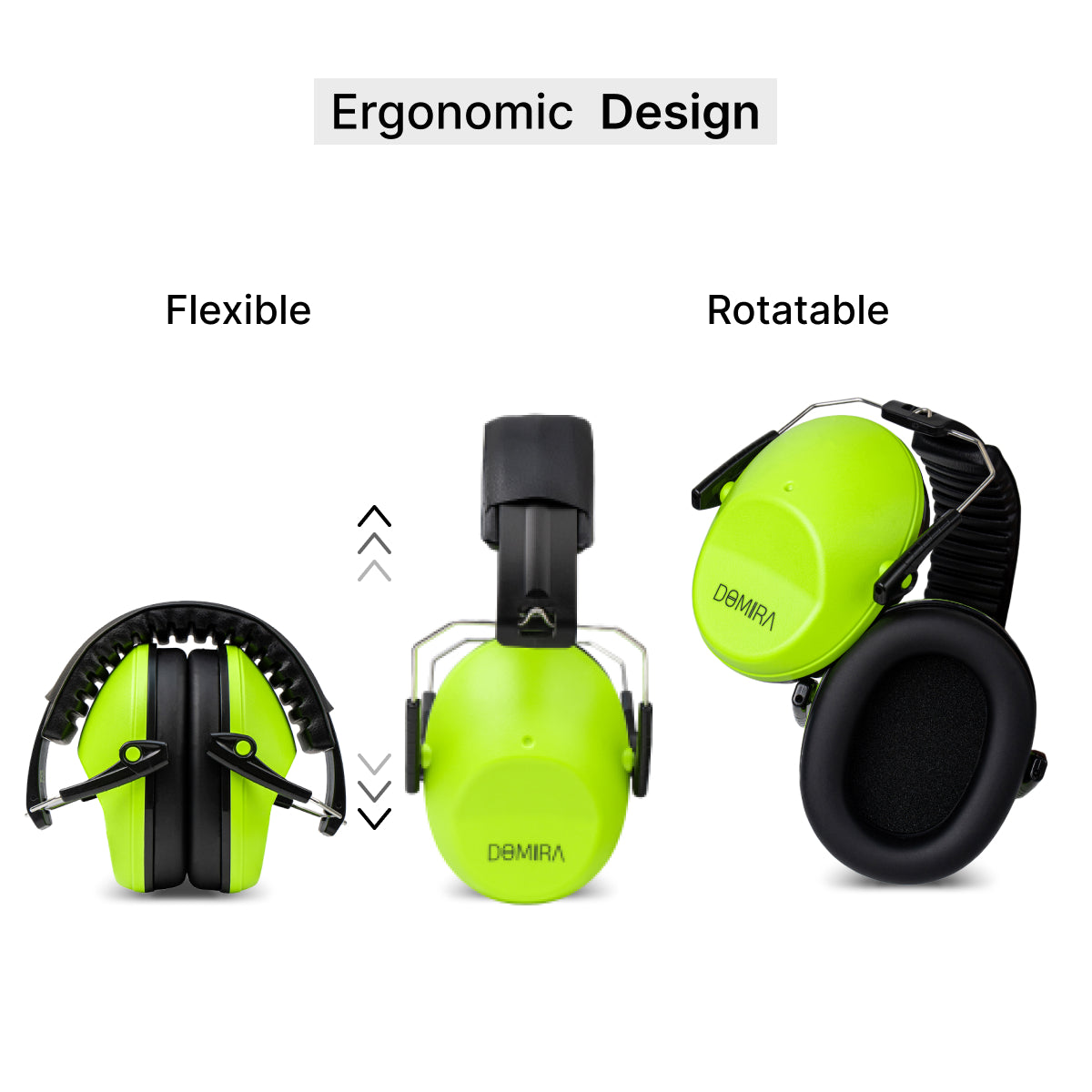 Kids Noise-Cancelling Earmuffs – Adjustable, Comfortable & Soundproof-Light Green