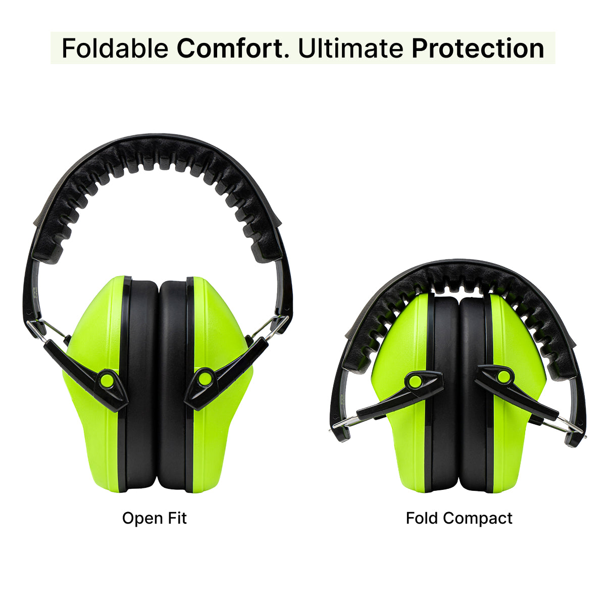 Kids Noise-Cancelling Earmuffs – Adjustable, Comfortable & Soundproof-Light Green