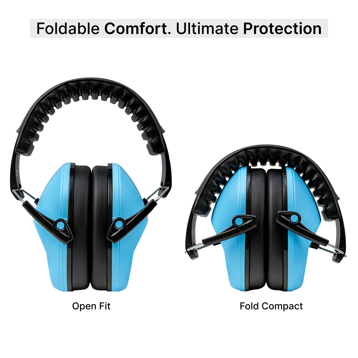 Kids Noise-Cancelling Earmuffs-Blue – Adjustable, Comfortable & Soundproof