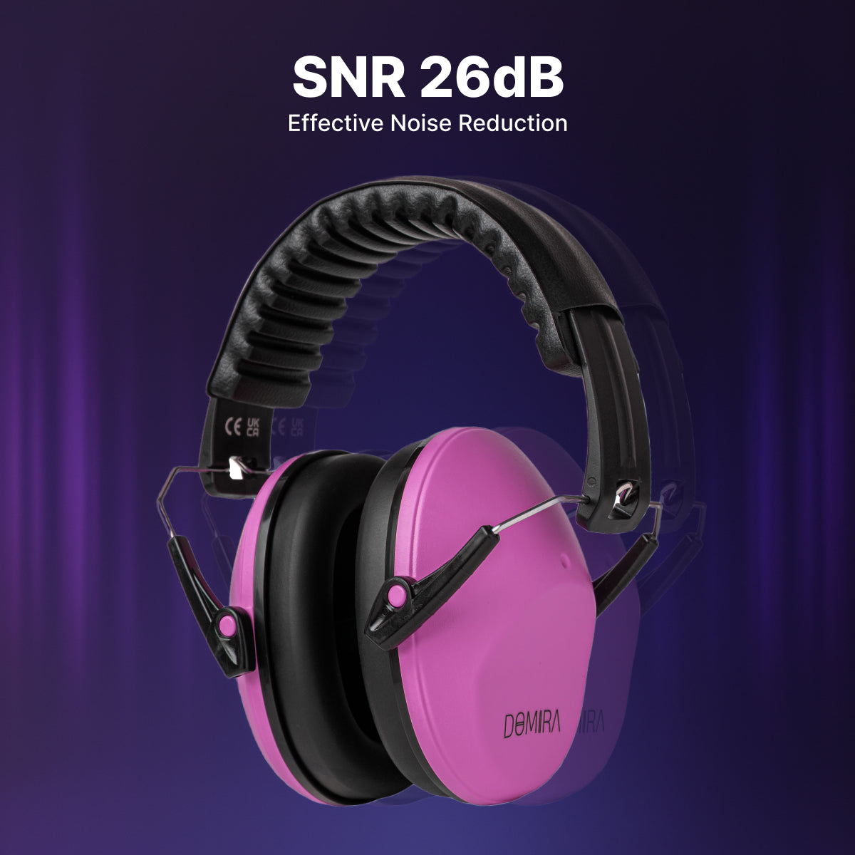 Kids Noise-Cancelling Earmuffs -Pink– Adjustable, Comfortable & Soundproof