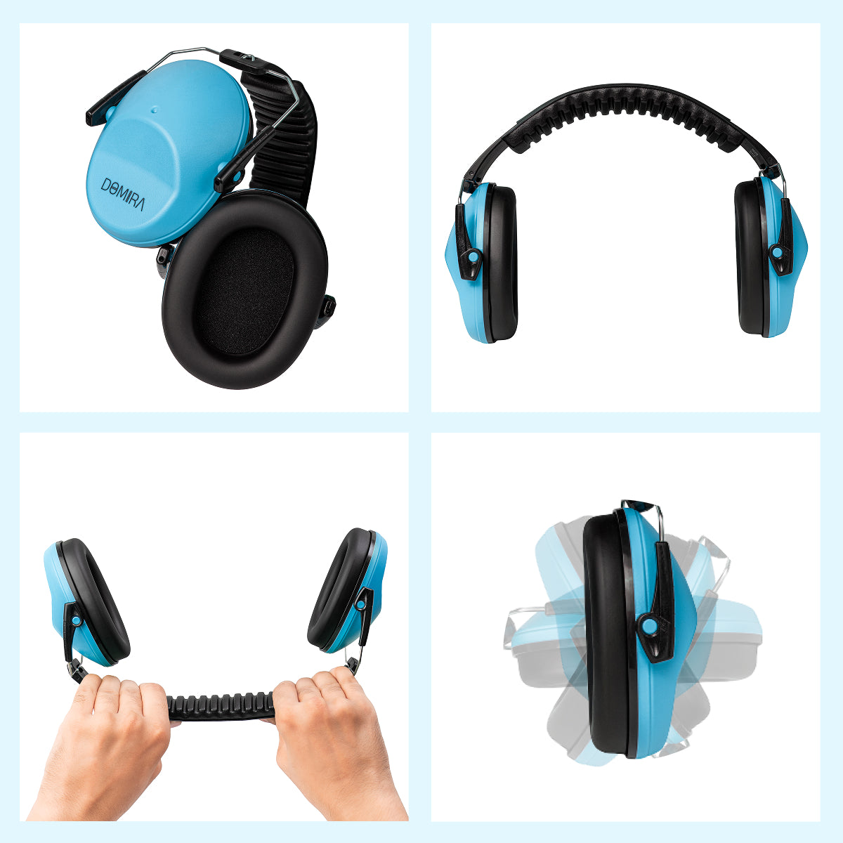 Kids Noise-Cancelling Earmuffs-Blue – Adjustable, Comfortable & Soundproof