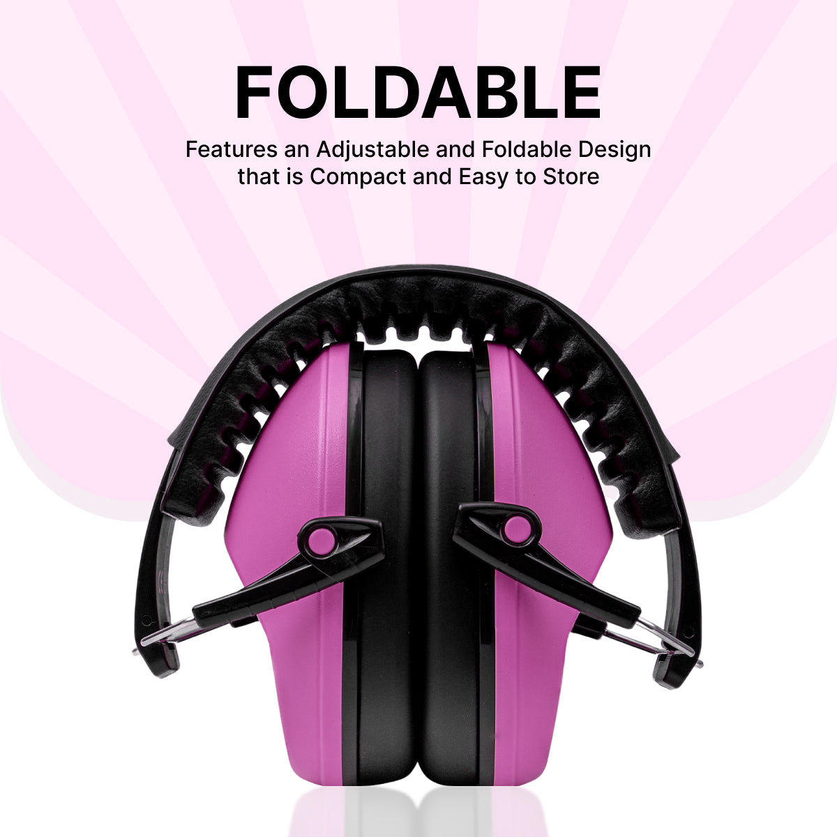 Kids Noise-Cancelling Earmuffs -Pink– Adjustable, Comfortable & Soundproof