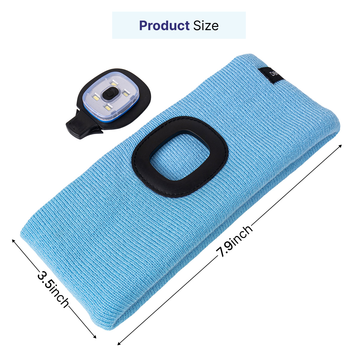 USB Rechargeable LED Head Torch – Super Bright Blue Headlamp