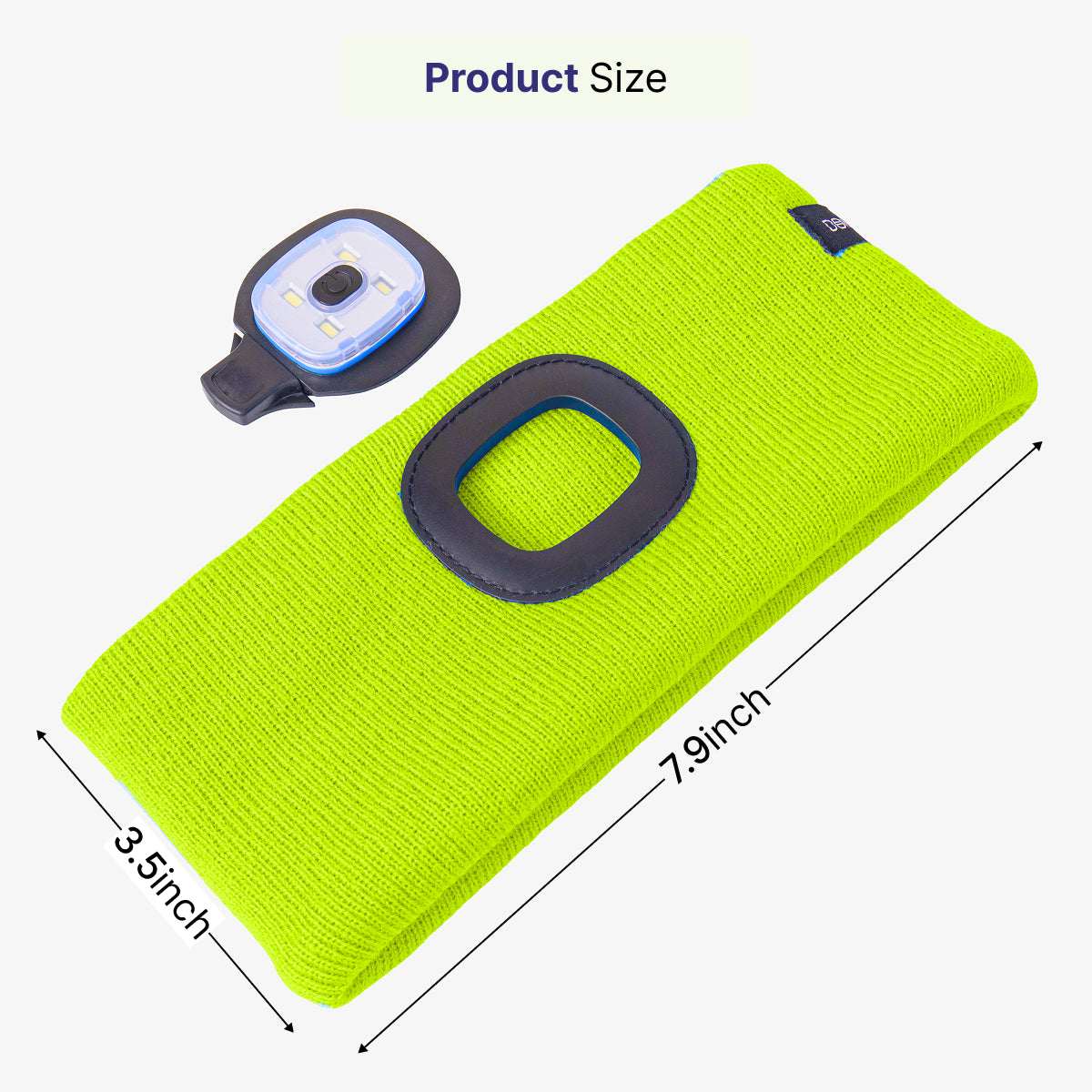 USB Rechargeable LED Head Torch – Super Bright Yellow Headlamp