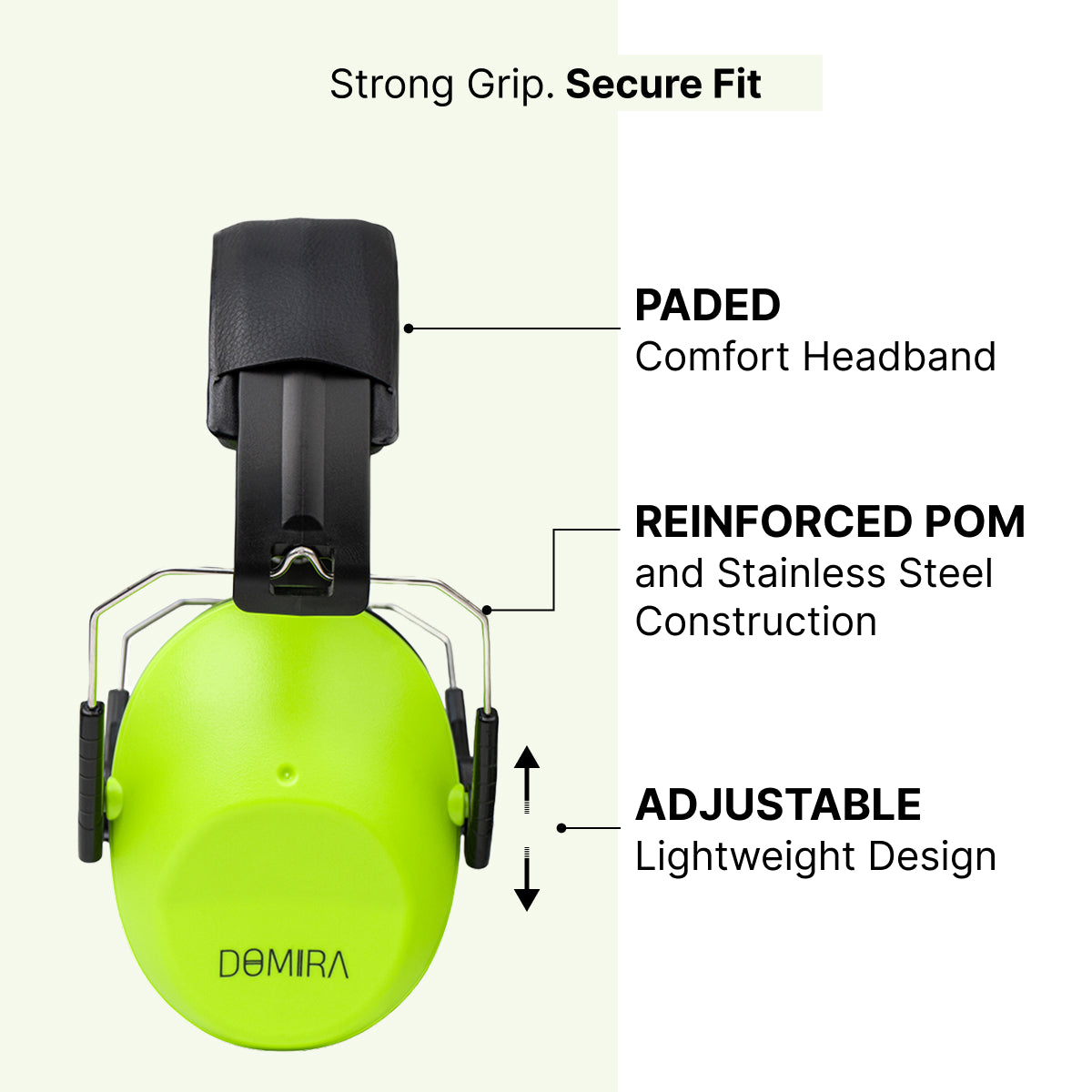 Kids Noise-Cancelling Earmuffs – Adjustable, Comfortable & Soundproof-Light Green