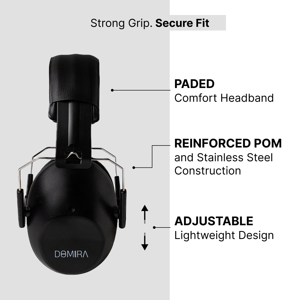 Kids Noise-Cancelling Earmuffs-Black – Adjustable, Comfortable & Soundproof