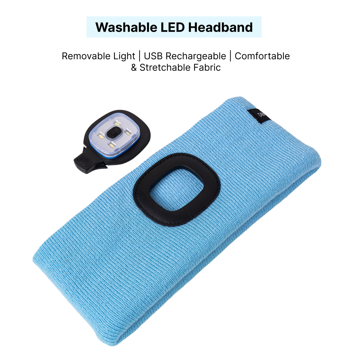 USB Rechargeable LED Head Torch – Super Bright Blue Headlamp
