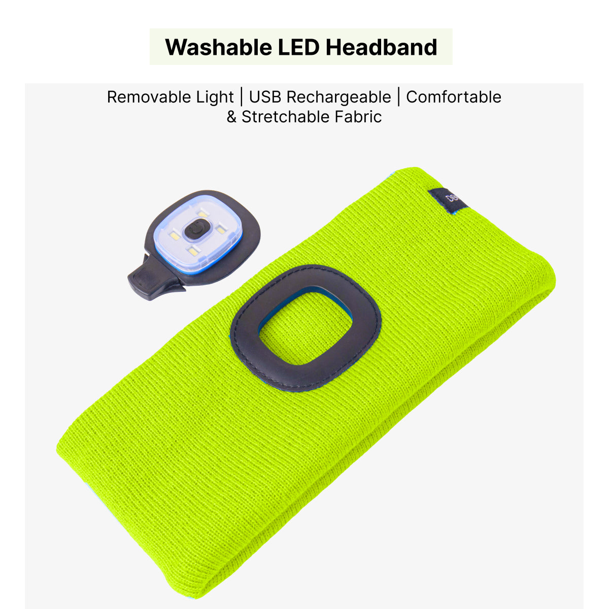 USB Rechargeable LED Head Torch – Super Bright Yellow Headlamp