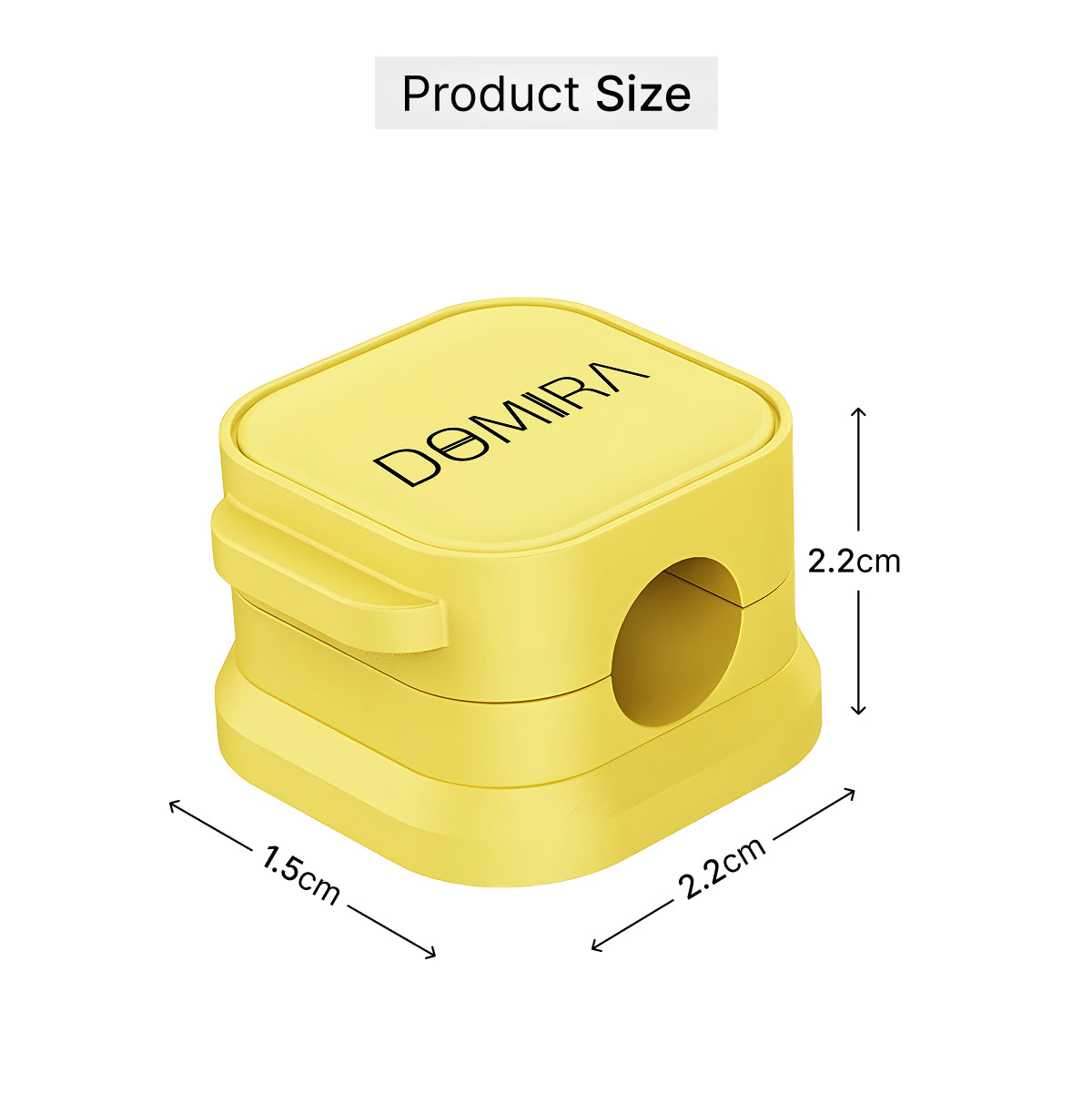 Yellow Magnetic Cable Holder – Tidy Desk Organiser & Charger Clip