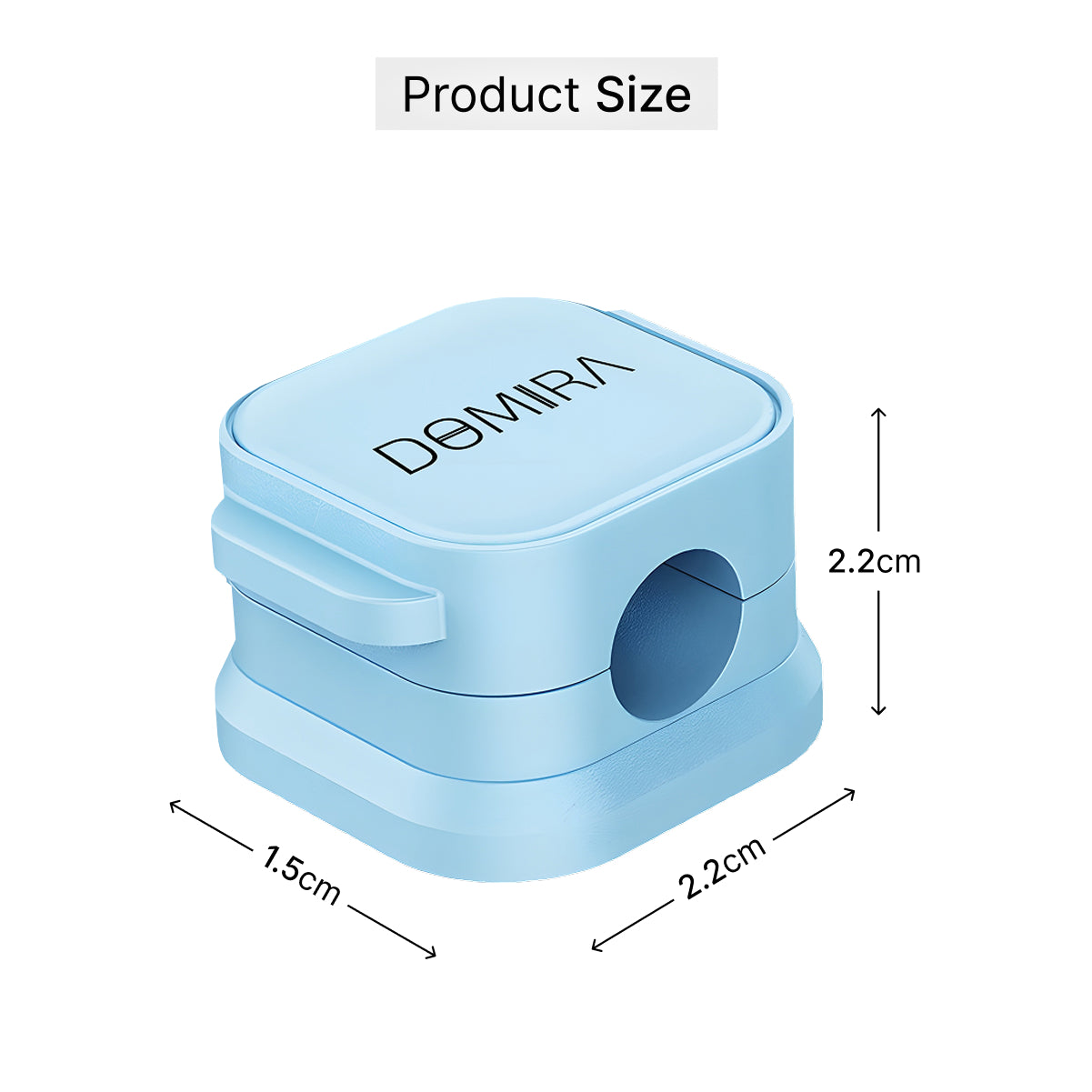 Blue Magnetic Cable Holder – Tidy Desk Organiser & Charger Clip