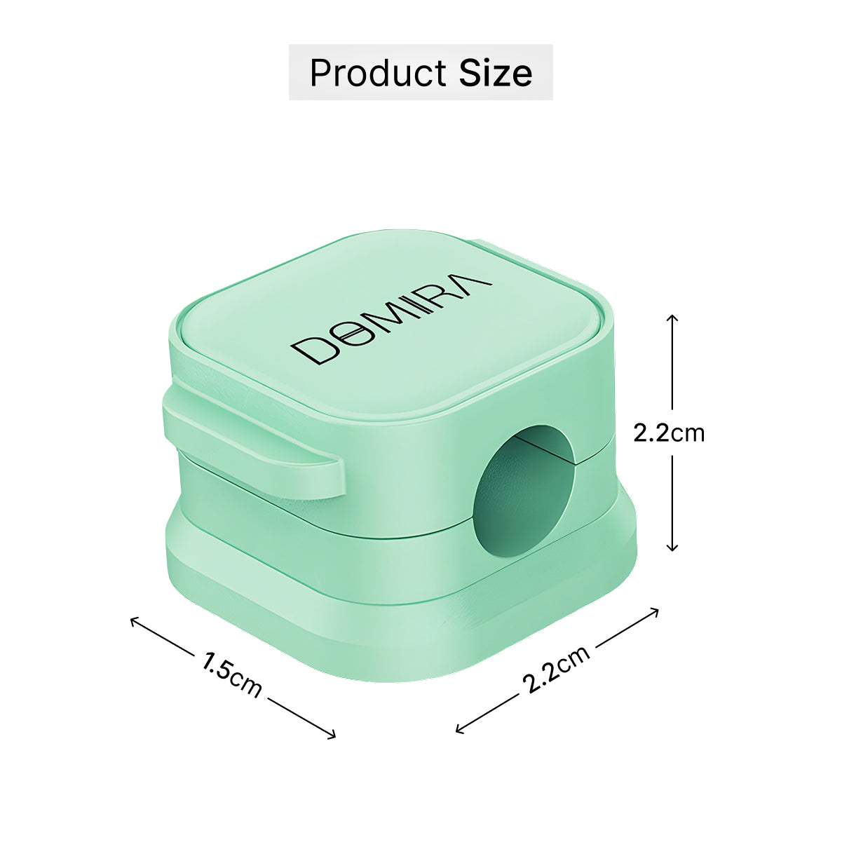 Green Magnetic Cable Holder – Tidy Desk Organiser & Charger Clip