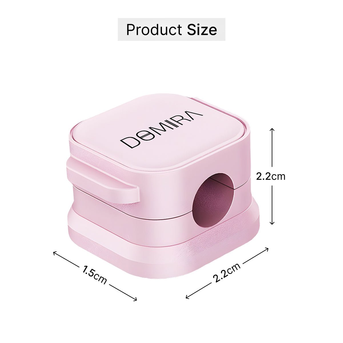 Pink Magnetic Cable Holder – Tidy Desk Organiser & Charger Clip