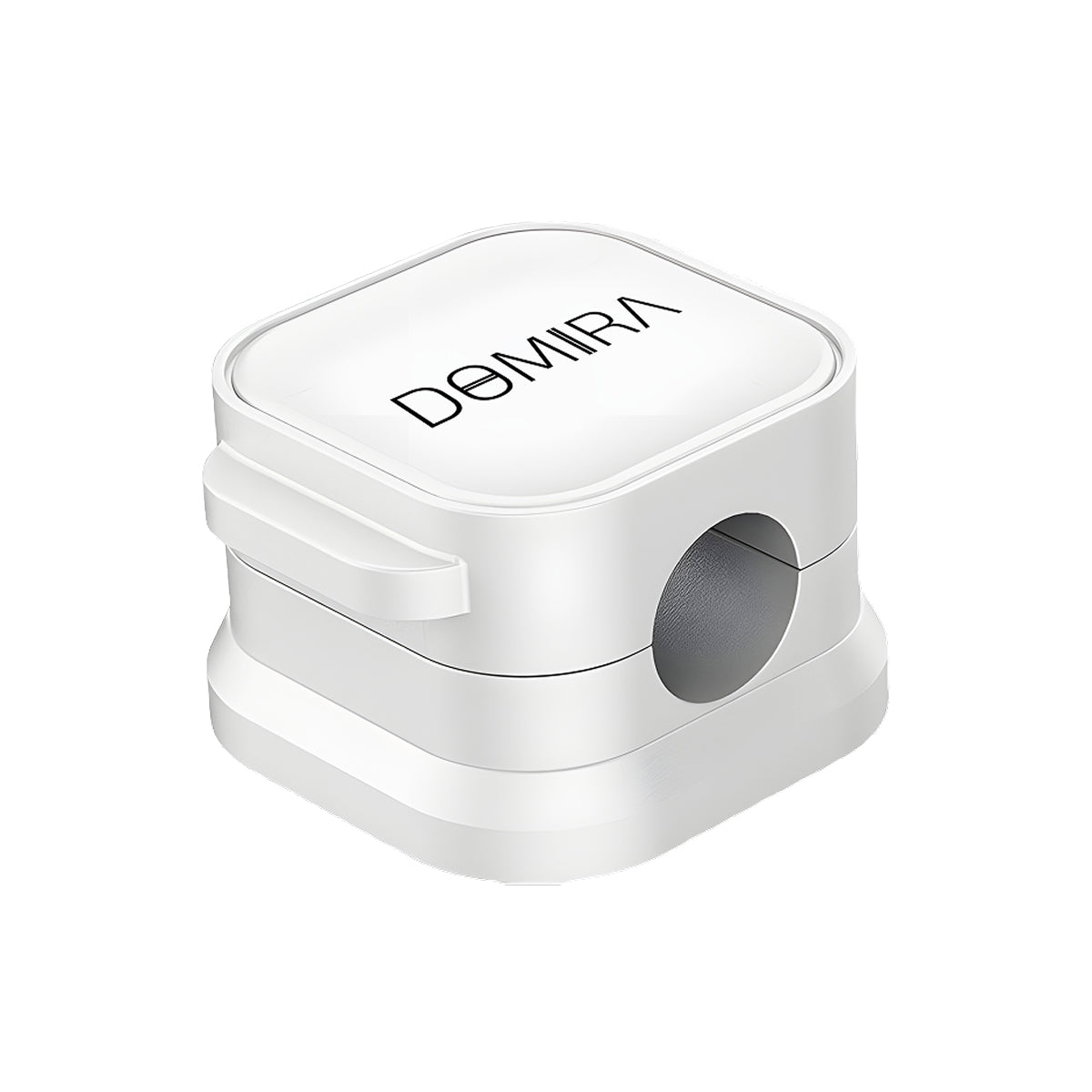 White Magnetic Cable Holder – Tidy Desk Organiser & Charger Clip