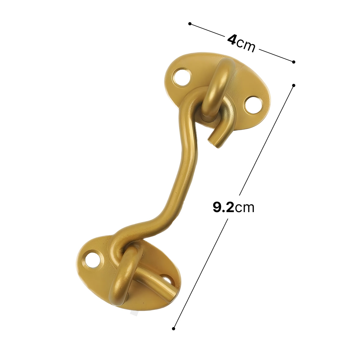 Hook & Eye Latch Brass – Heavy Duty Stainless Steel Door Lock 3-4-6–8 Inch