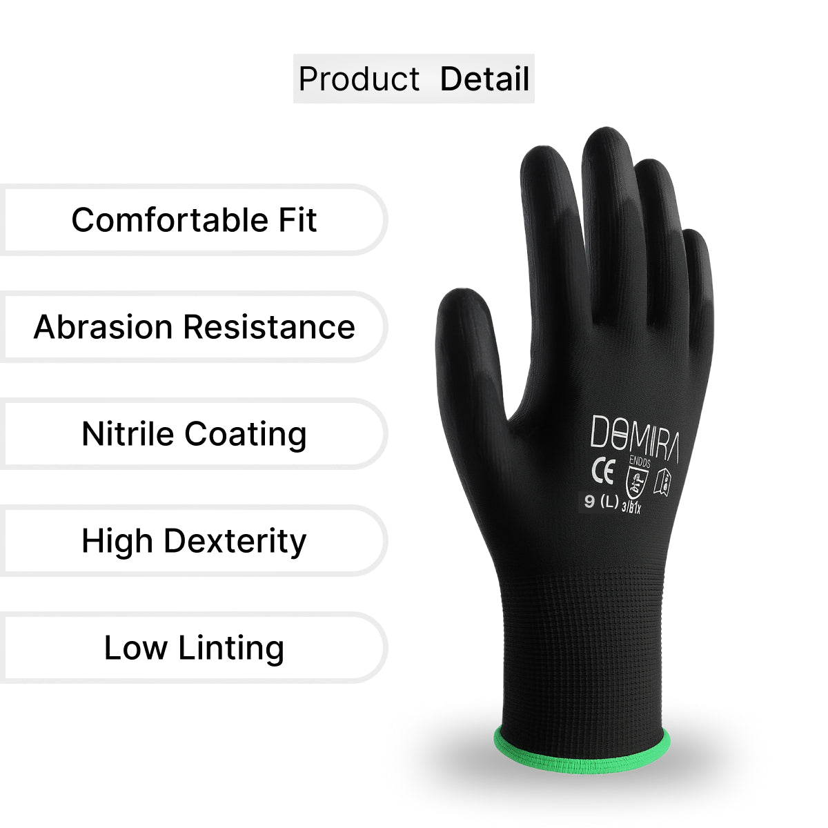 Women’s Anti-Static Work Gloves L – Durable, Flexible & Comfortable (6pc)