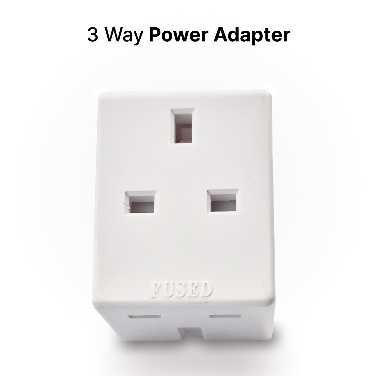 DOMIRA 2-Way 3-Pin Plug Adapter – 13A Cube Power Splitter for UK Sockets, Double Plug Extension, Multi-Wall Plug for Home & Office, 250V