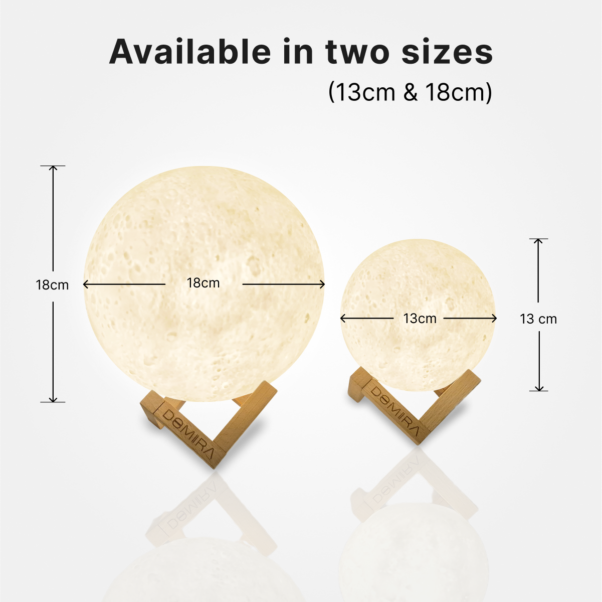 DOMIRA Moon Lamp | 16 Colors RGB | Rechargeable Touch & Remote Control