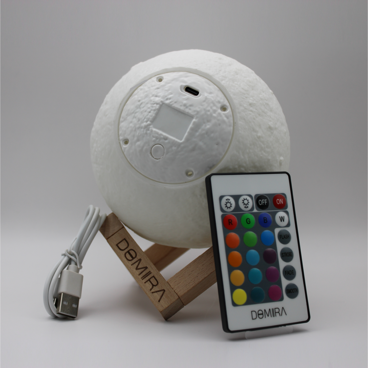 DOMIRA Moon Lamp | 16 Colors RGB | Rechargeable Touch & Remote Control