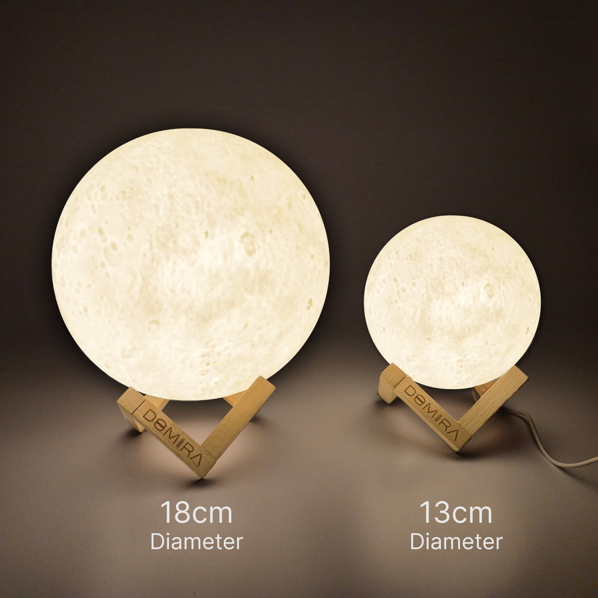 Moon Lamp – 16 RGB Colors Rechargeable with Touch & Remote Control-13cm