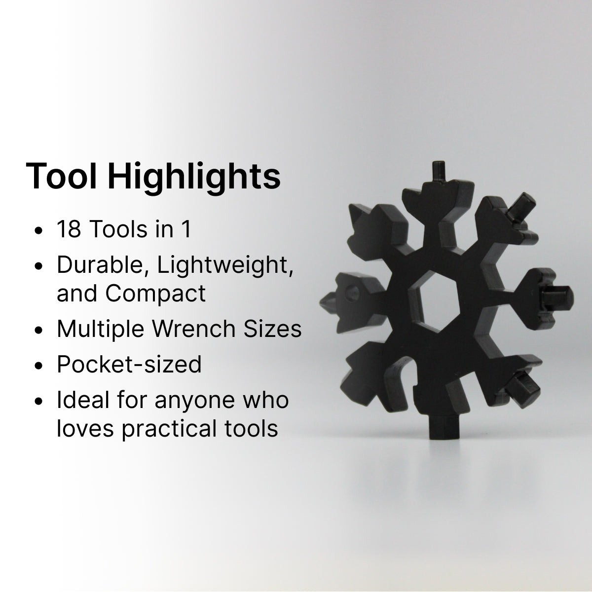 18-in-1 Snowflake Multitool Keychain | Pocket Tool for Outdoor