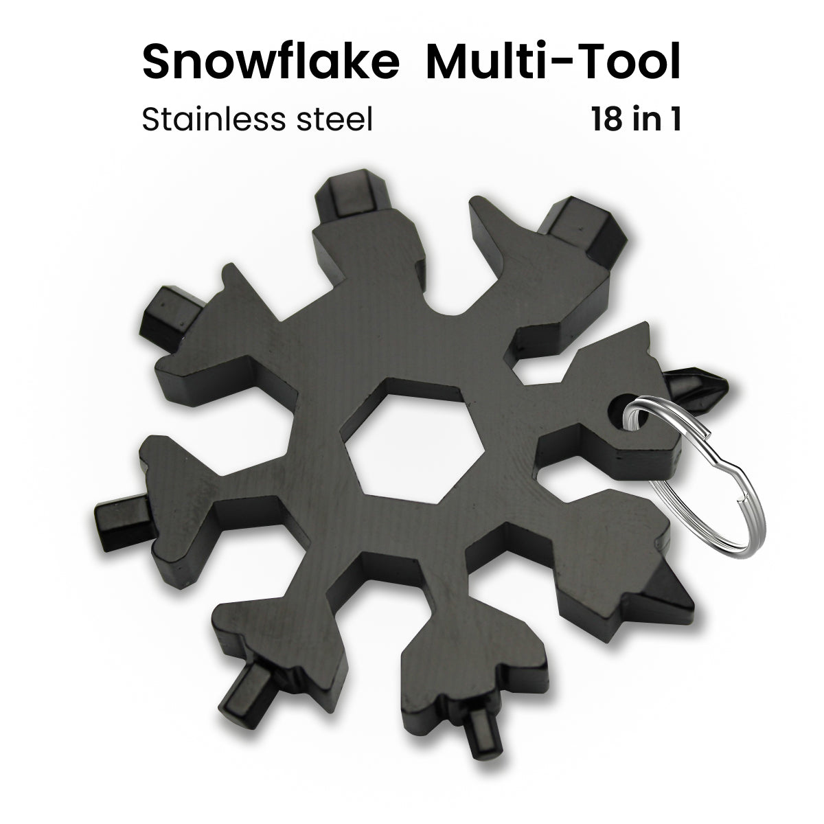18-in-1 Snowflake Multitool Keychain | Pocket Tool for Outdoor