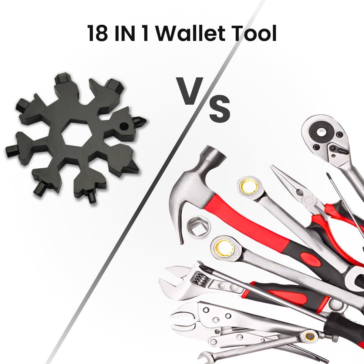18-in-1 Snowflake Multitool Keychain | Pocket Tool for Outdoor
