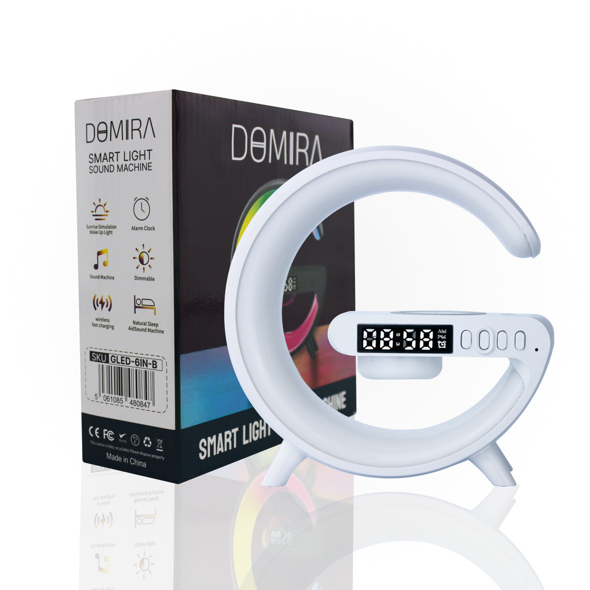 Smart G Shape Lamp with Wireless Charger, Speaker & Alarm Clock