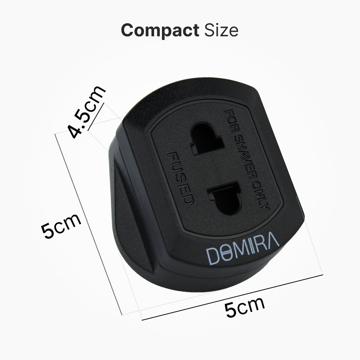 UK 2-Pin to 3-Pin Toothbrush Adapter for Travel Charging – Black