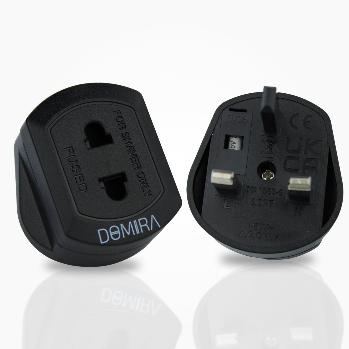 UK 2-Pin to 3-Pin Toothbrush Adapter for Travel Charging – Black & White