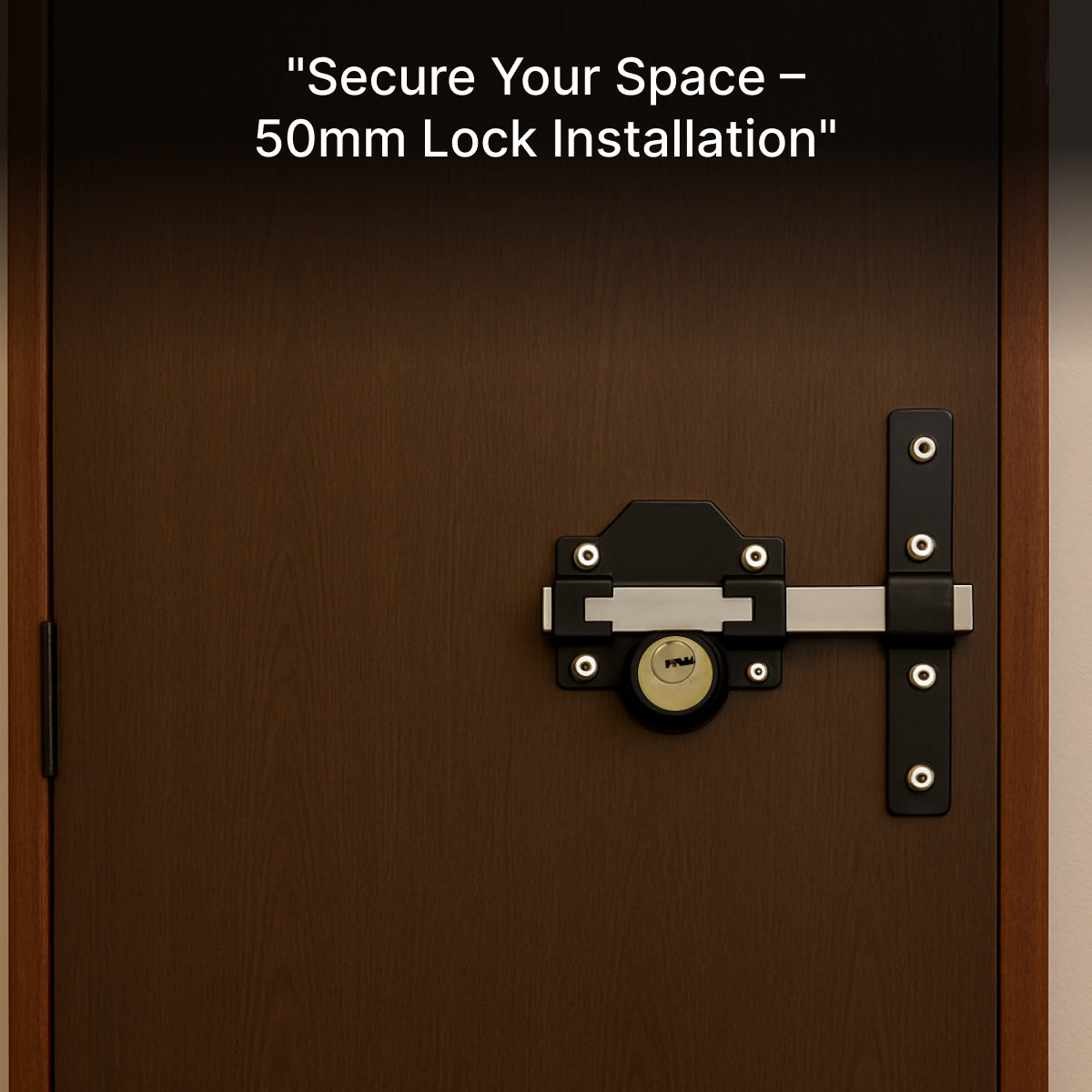 50mm Stainless Steel Gate Lock with Double Locking & Keys