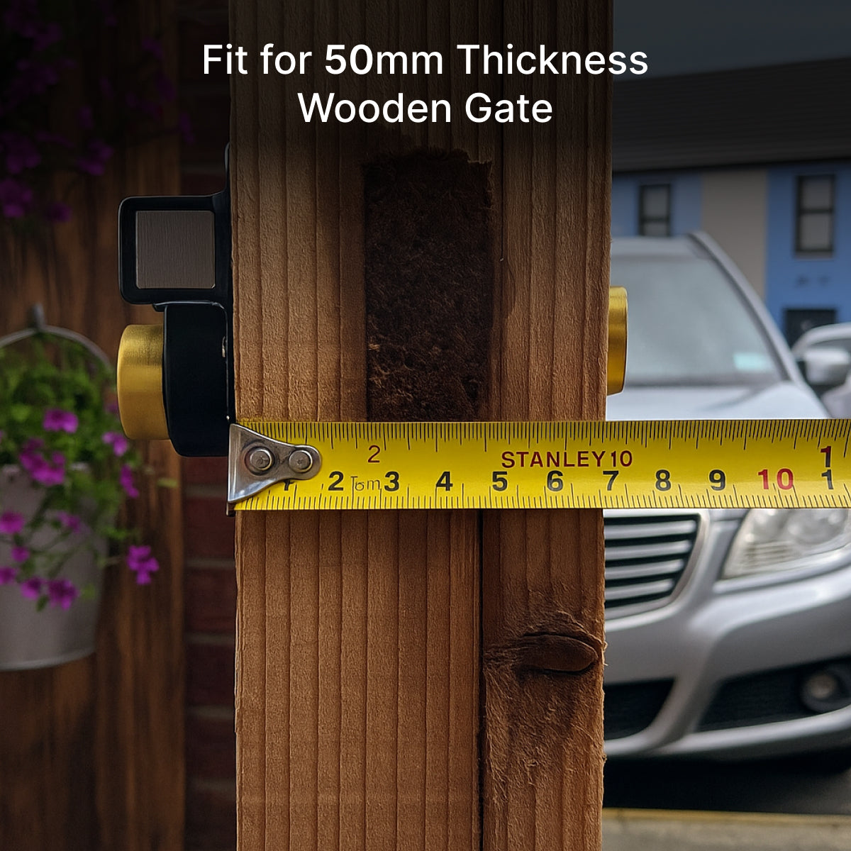 50mm Stainless Steel Gate Lock with Double Locking & Keys
