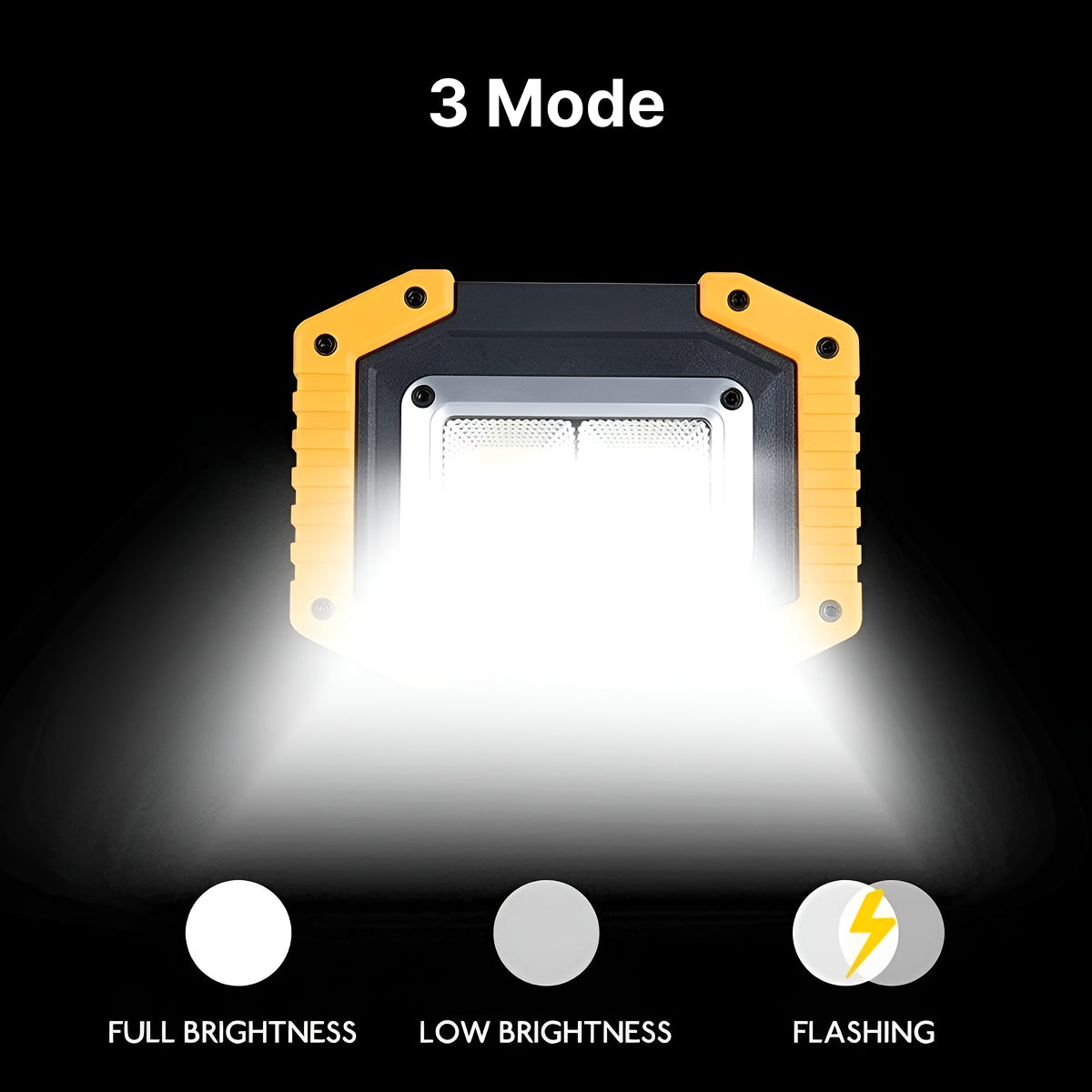 Rechargeable Cob Led Work Light Lamp with 3 Lights Modes