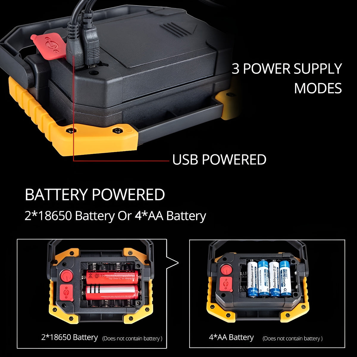 Rechargeable Cob Led Work Light Lamp with 3 Lights Modes