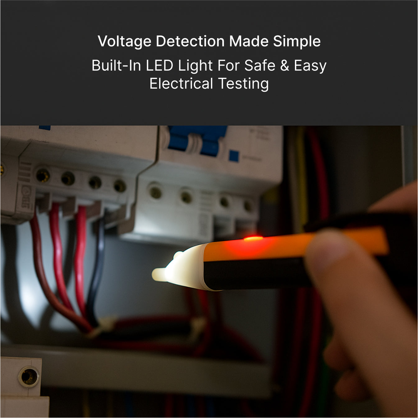 LED Light Test Pen - 90-1000V AC Voltage Tester with Light Alarm