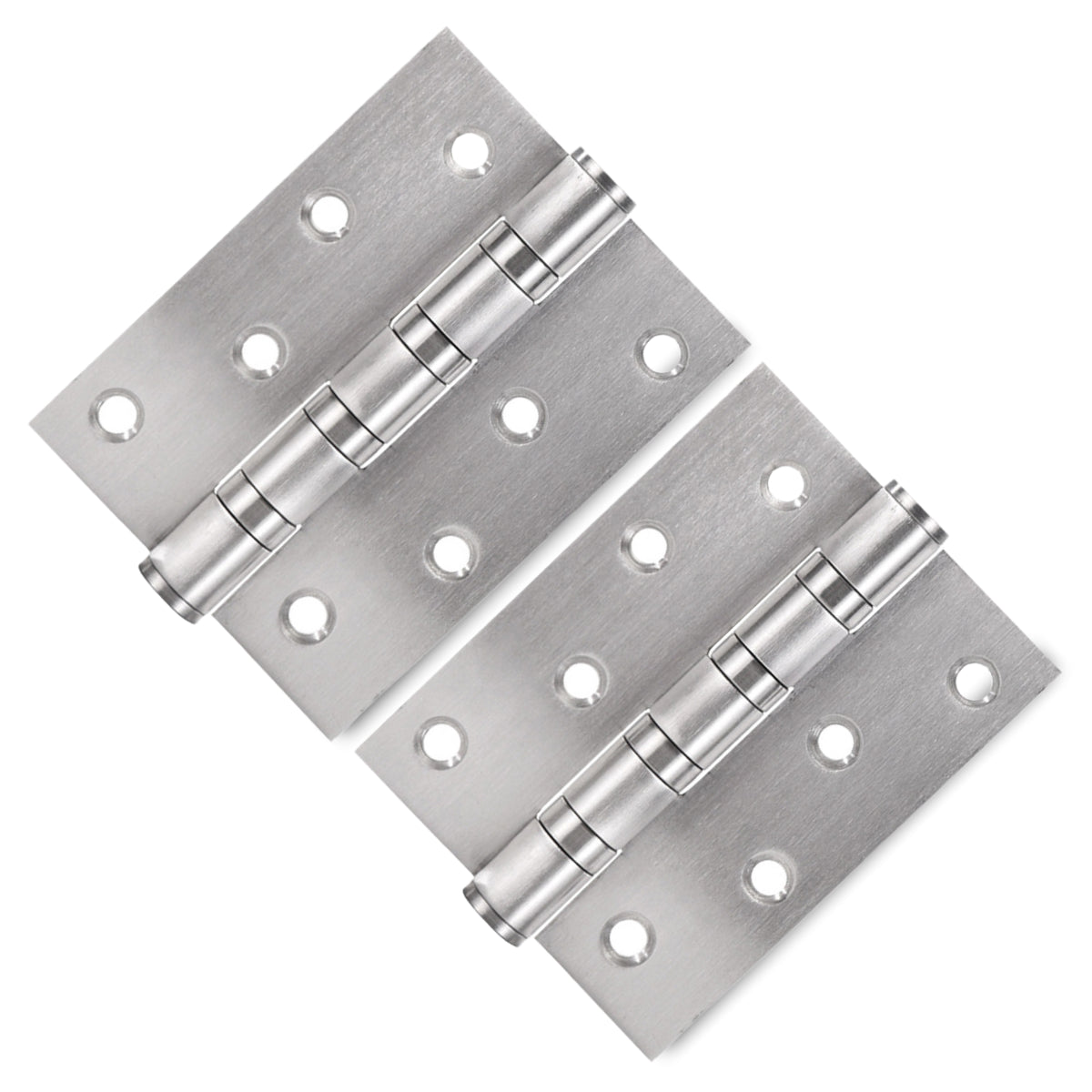 DOMIRA 4 inch (100mm) Polished Chrome Ball Bearing Hinges for Wooden Doors (2 Pairs)