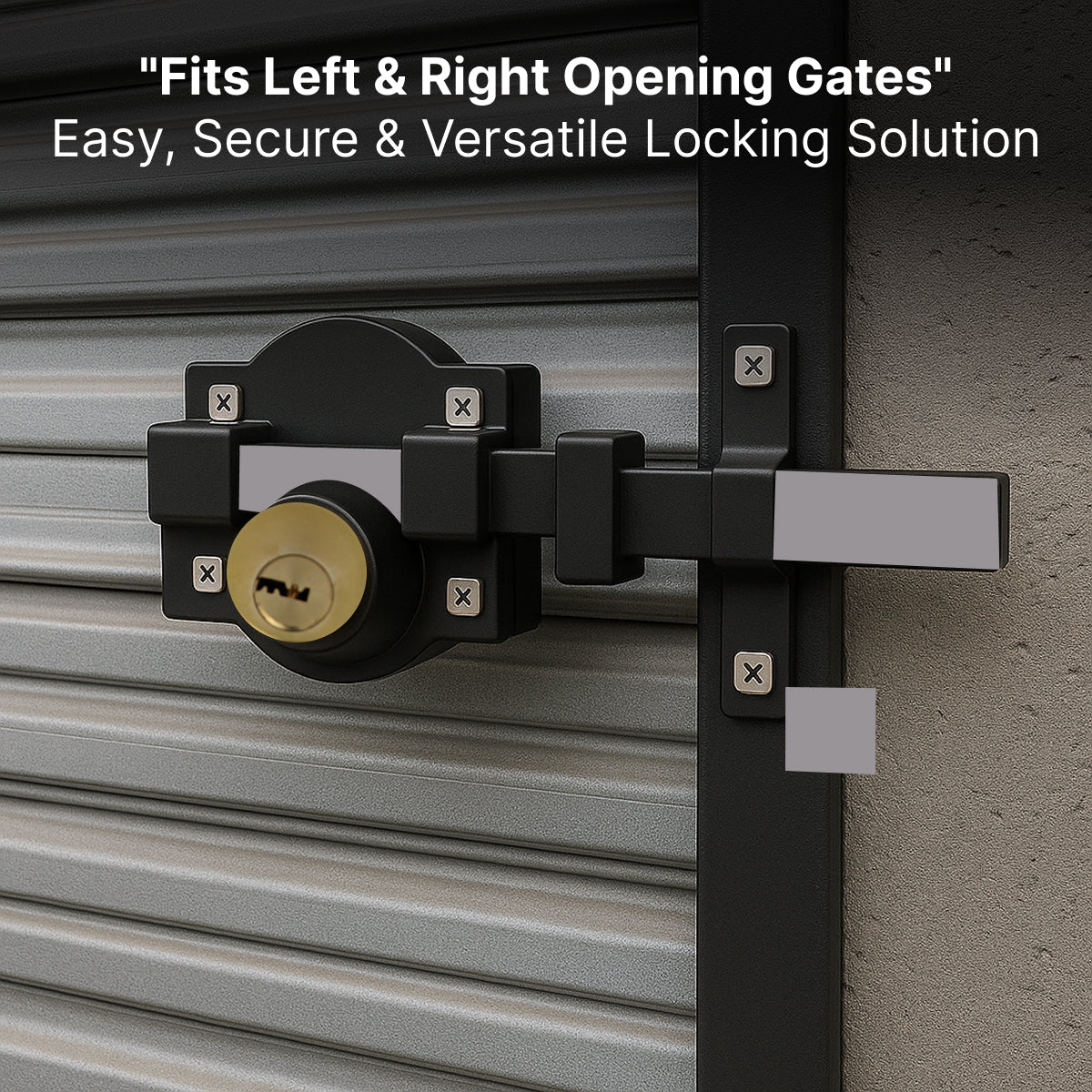 50mm Stainless Steel Gate Lock with Double Locking & Keys