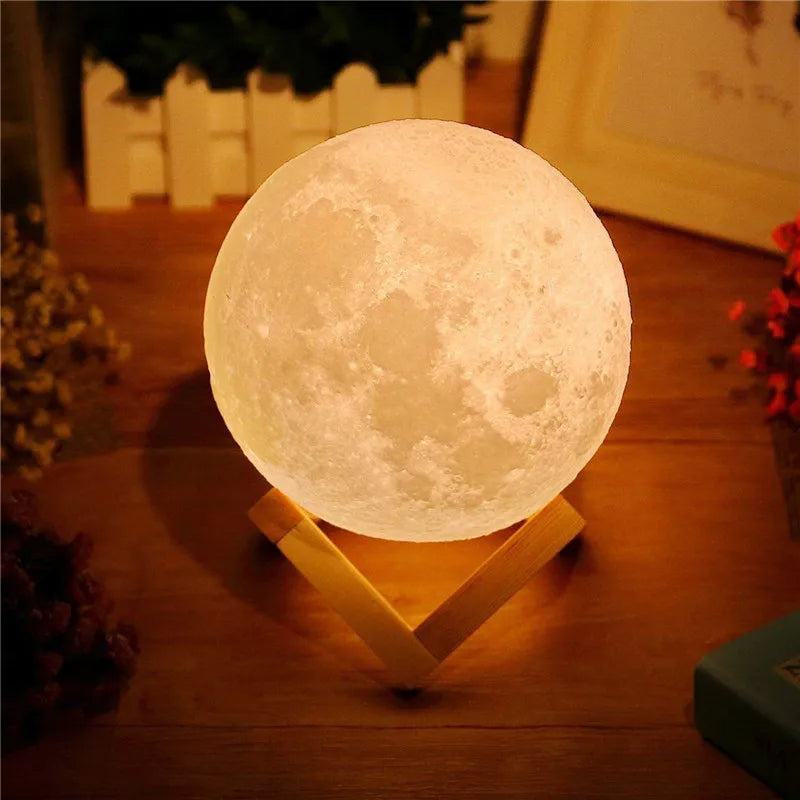 DOMIRA Moon Lamp | 16 Colors RGB | Rechargeable Touch & Remote Control