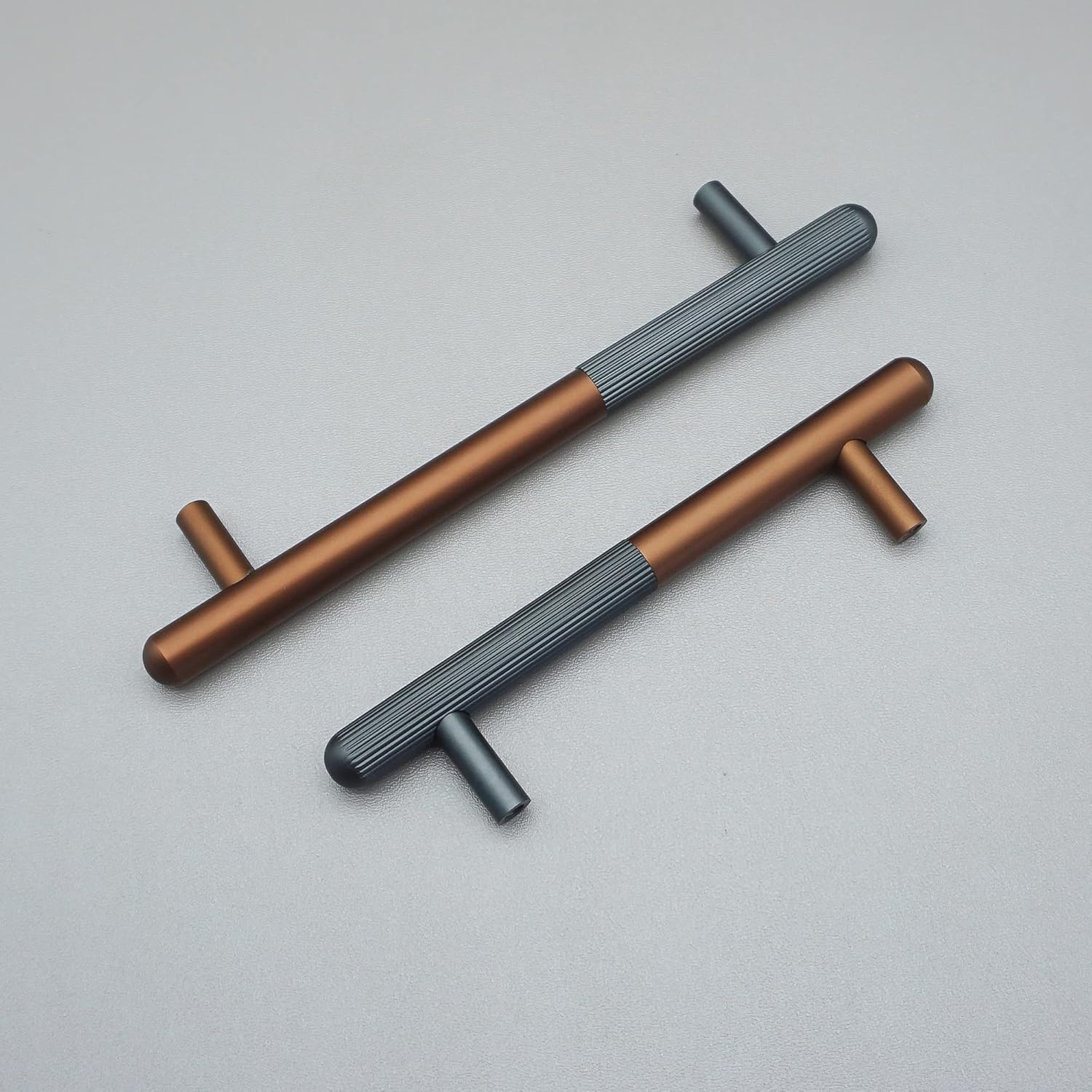 Two Tone Versatile Wardrobe Handles in Copper Finish