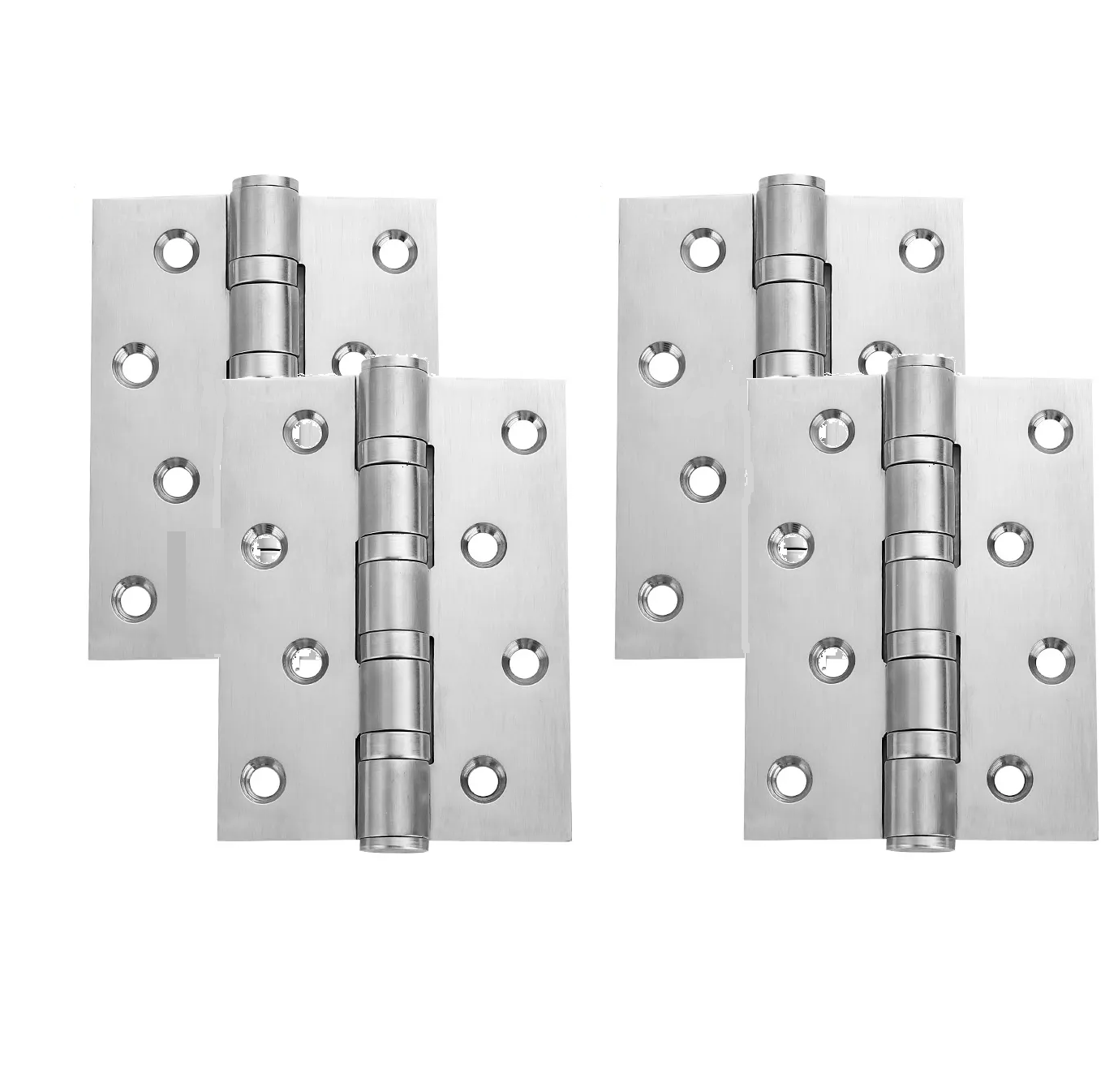 Durable Chrome & Polished Chrome Door Hinges for Stylish and Functional Doors (4 inches)