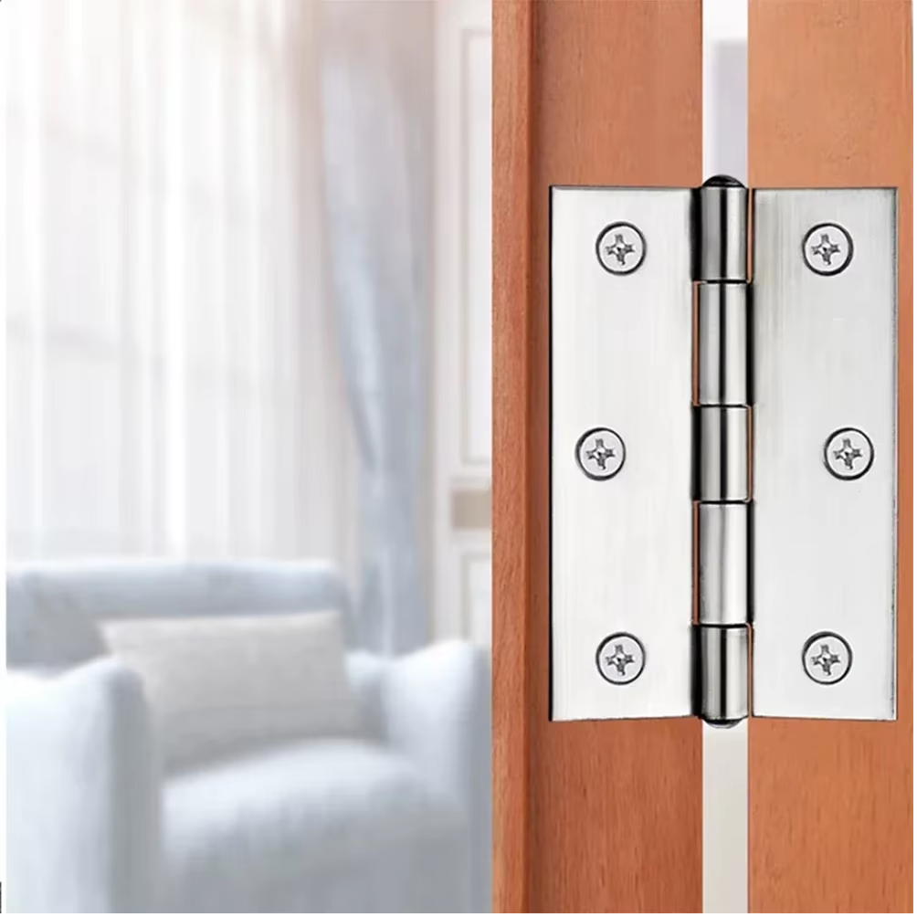 Durable Chrome & Polished Chrome Door Hinges for Stylish and Functional Doors (4 inches)